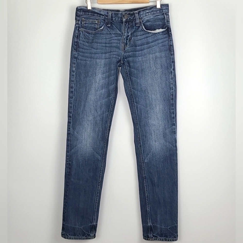 American Eagle Men's Slim Jeans Dark Blue Denim Fade 100% Cotton Size  30 X 34